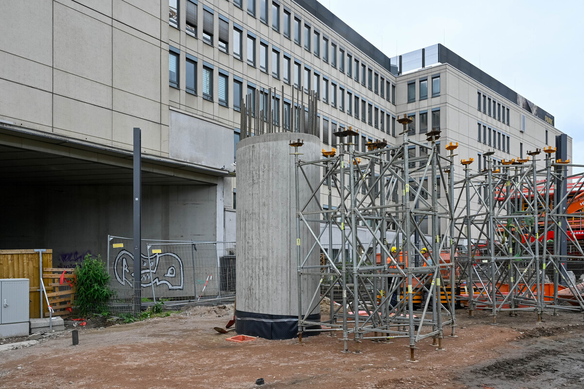 Brückenpfeiler für den Ersatzbau der Hochstraße Süd