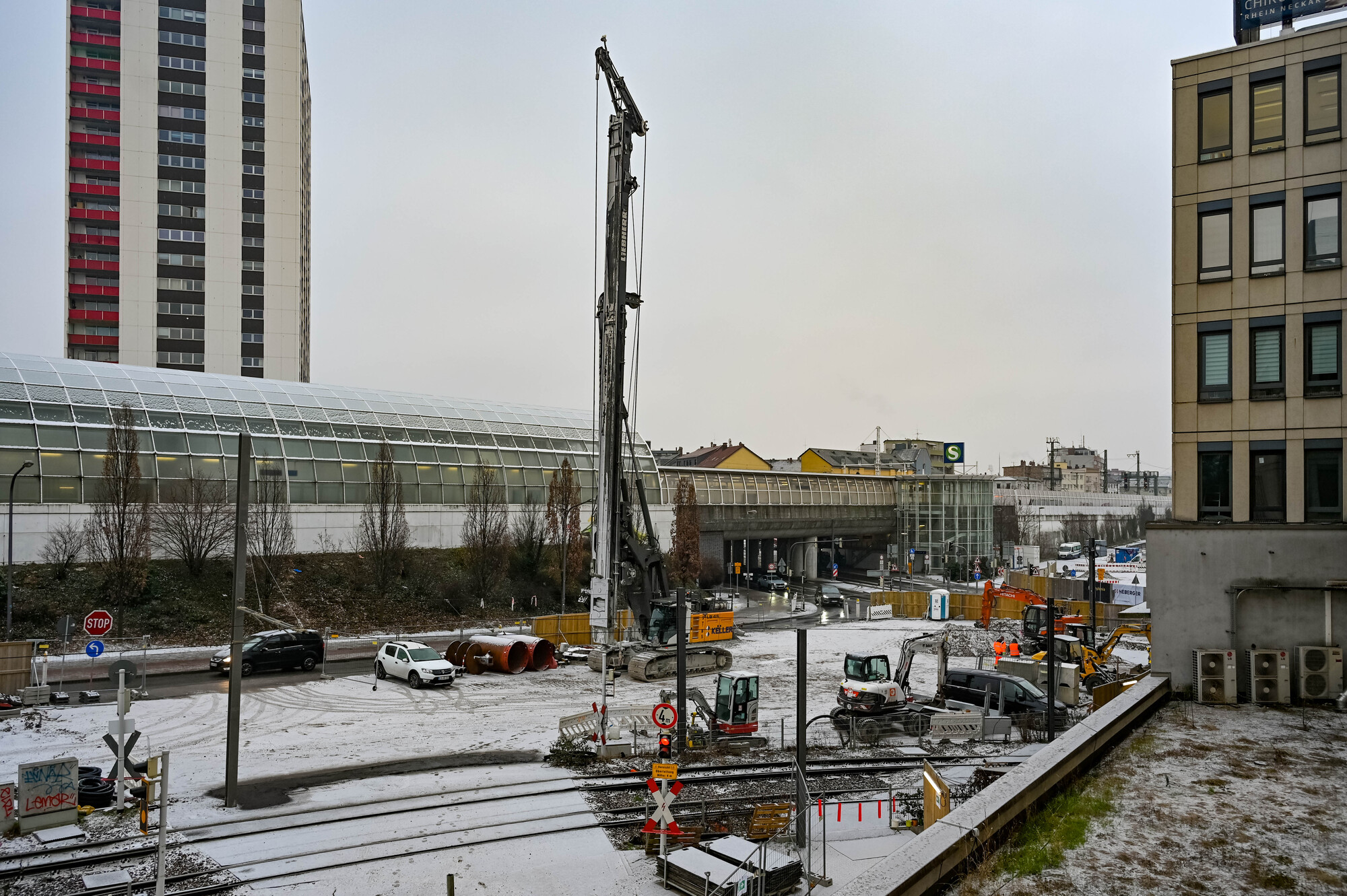 Bohrgerät Hochstraße Süd