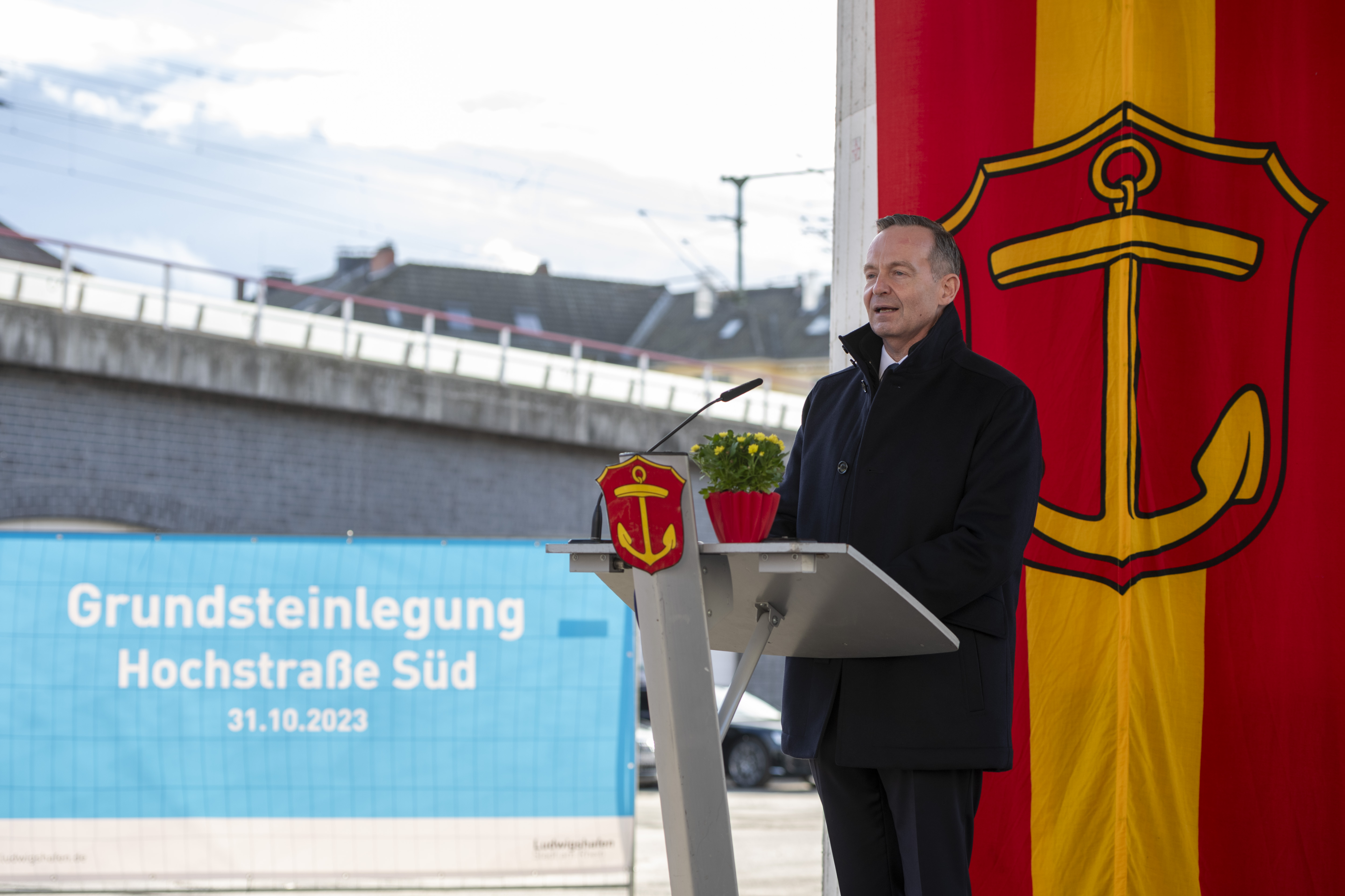 Grundsteinlegung Hochstraße Süd 2, 31. Oktober 2023