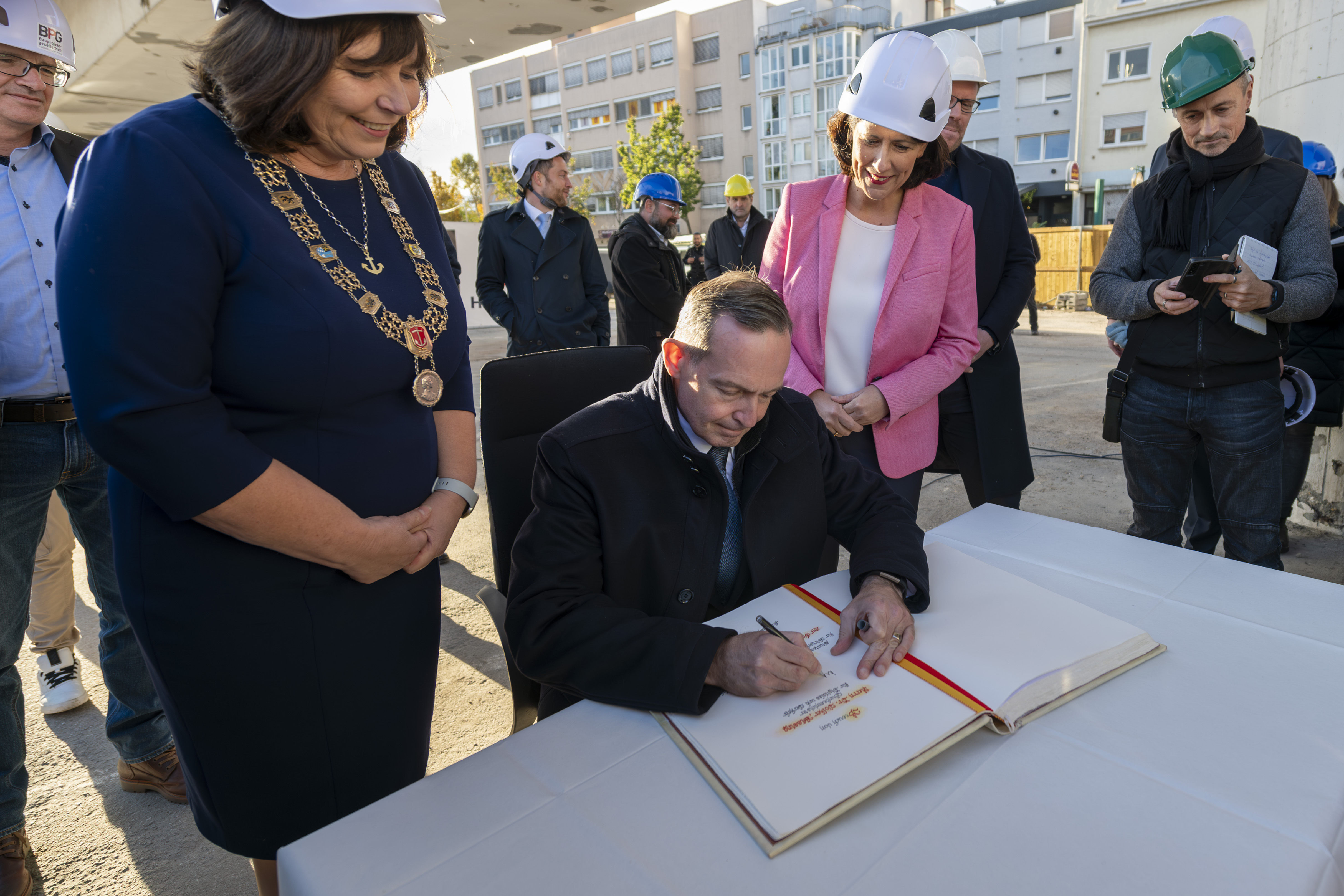 Grundsteinlegung Hochstraße Süd 3, 31. Oktober 2023