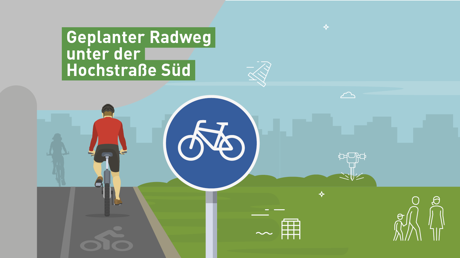 Plakatmotiv Radwegebeteiligung